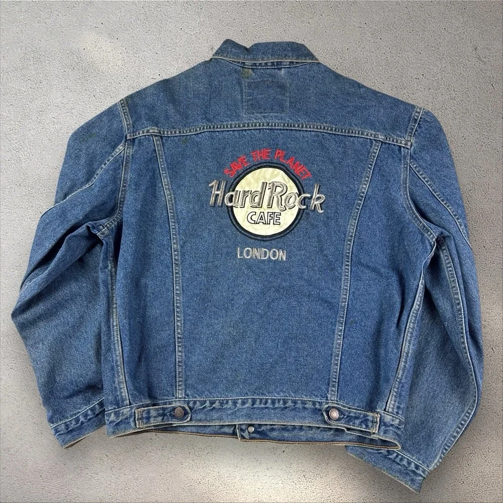 Levi's Denim Trucker Men's‎ Blue Jacket Large 70503 02 Vintage Hard Rock London